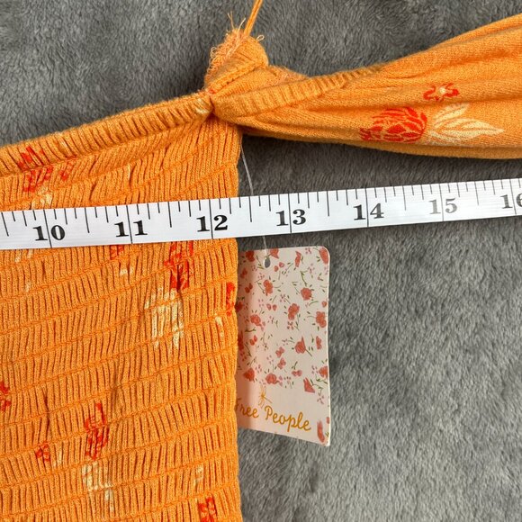 Free People Lana Off Shoulder Tunic Top Women’s Small Golden Poppy Floral NWT - Picture 8 of 11